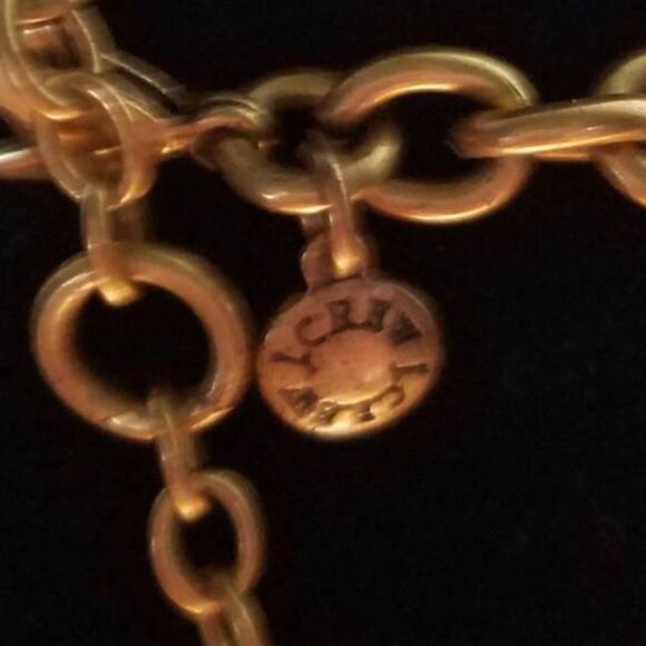 J Crew Faux Tortoiseshell & Pear Shped Rhinestone Statement Necklace - Picture 3 of 8